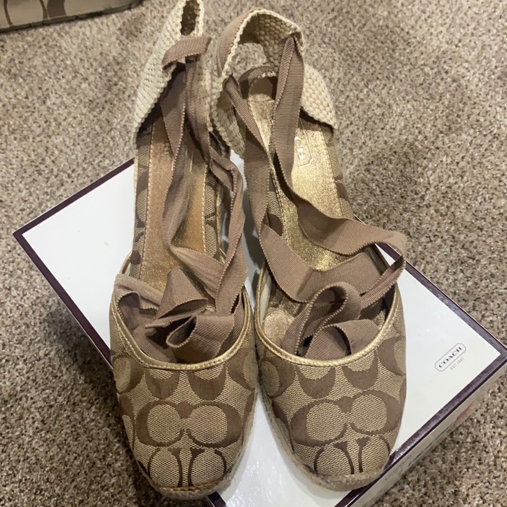 Coach lace up espadrilles